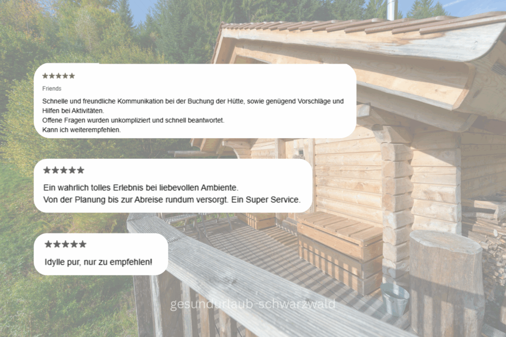 Auszug aus Google-Bewertungen zur Blockhütte Köhlerhaus
