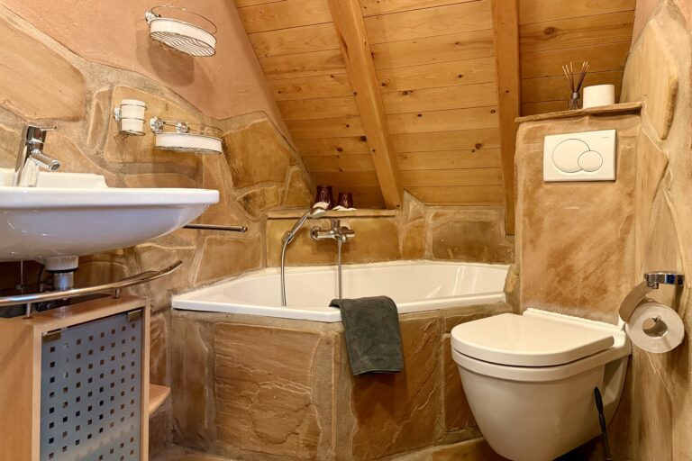 Blick ins Badezimmer